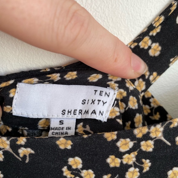 Black Sundress with Yellow Florals - Picture 5 of 5